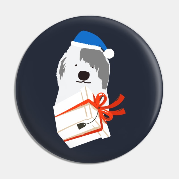 Shaggy Dog Christmas Gift Pin by BeLightDesigns