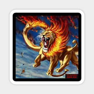 Fire Breathing Demon slaying Lion! Magnet