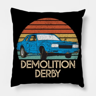 Vintage Demolition Derby Pillow