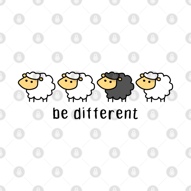 Disover Black Sheep Cute Unique Different Present Birthday Farm Family Crazy Lifestlye Adventure - Black Sheep - T-Shirt