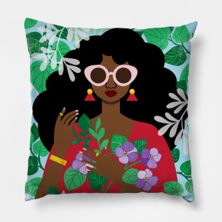 African Violets Pillow