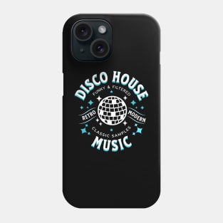 DISCO HOUSE  - Retro Modern Disco Ball (White/blue) Phone Case