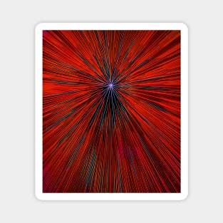 A colorful hyperdrive explosion - orange and red with lilac highlights version Magnet