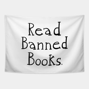 Read Banned Books - BLACK TEXT Tapestry