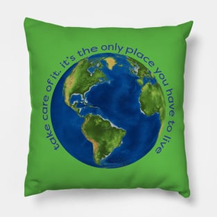 save the planet Pillow