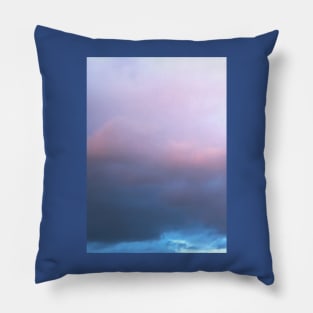 Blue Pink Clouds Pillow