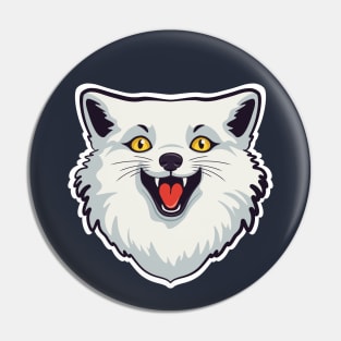 Crazy laughing arctic fox Pin