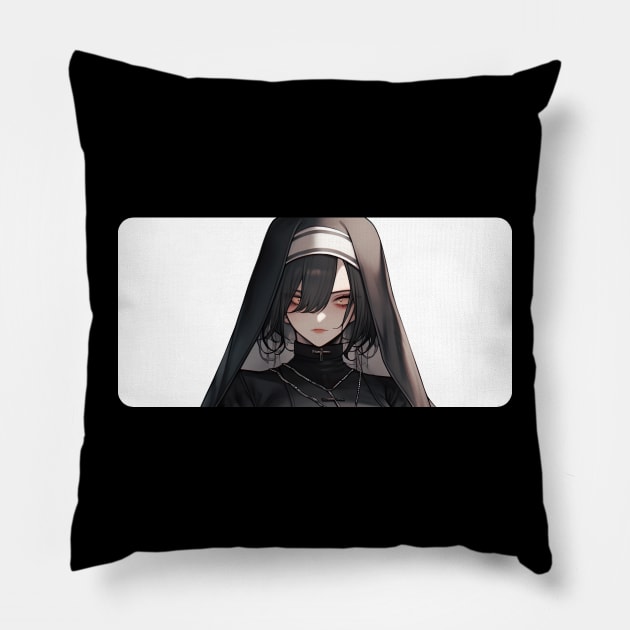 Badass Anime nun 1 Pillow by obstinator