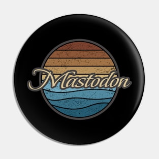 Mastodon Retro Waves Pin