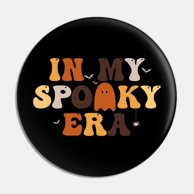 In My Spooky Era Spooky Season Retro Halloween Funny Ghost Pin by deafcrafts