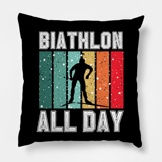 Biathlon All Day Pillow by footballomatic