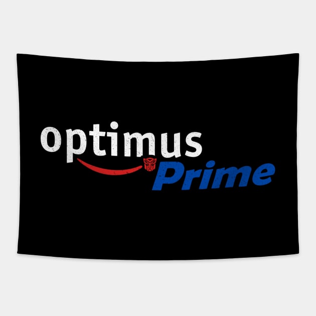 Optimus Prime Logo Tapestry by scribblejuice