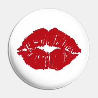 Kiss Mouth Red Lips Pin