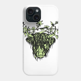 scottish cow green Phone Case