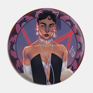 Catwoman Art Nouveau Pin