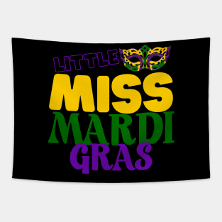 Little Miss Mardi Gras Tapestry