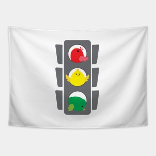 Traffic Light Birdies Tapestry