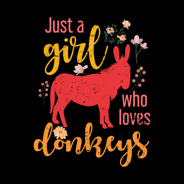 Girl Donkey Lover Gift Donkey by shirtsyoulike