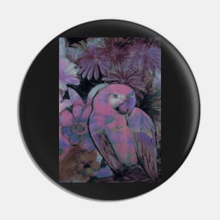 PURPLE TROPICAL EXOTIC MACAW DECO POSTER ART BIRD PRINT Pin