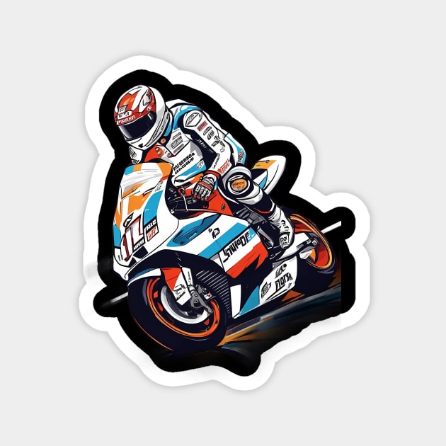 Motorbike Racing Magnet by animegirlnft