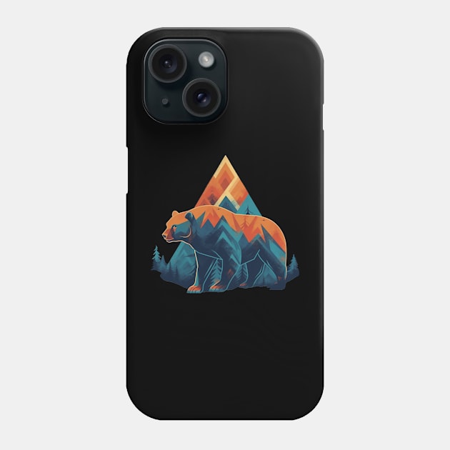 Colorful Bear Phone Case by GreenMary Design
