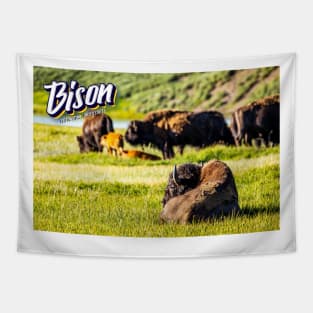 Bison at Yellowstone Tapestry