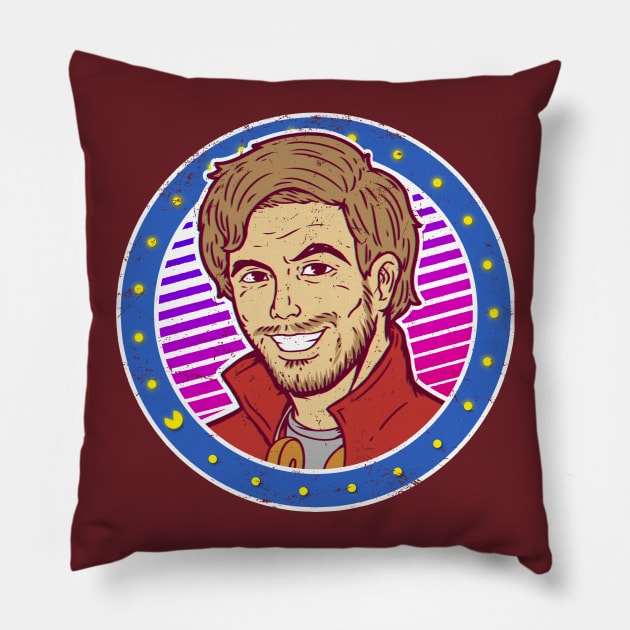 80's Star Man Pillow by Firebrander