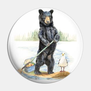 paddle board bear Pin