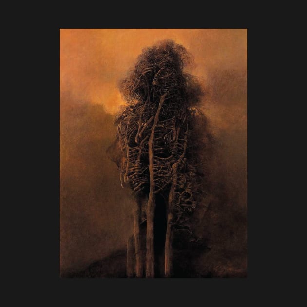 zdzislaw beksinski - Beksinski Trees by QualityArtFirst