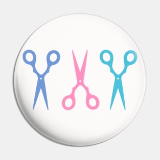 Hair Scissors Pastel Pin