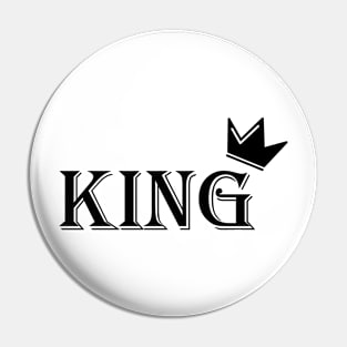 KING DESIGN TSHIRT - BLACK - MINIMALIST Pin