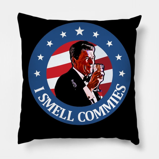 i smell commies Ronald Reagan Pillow by JayD World