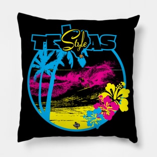 Texas Style Surfer in CMYK Pillow