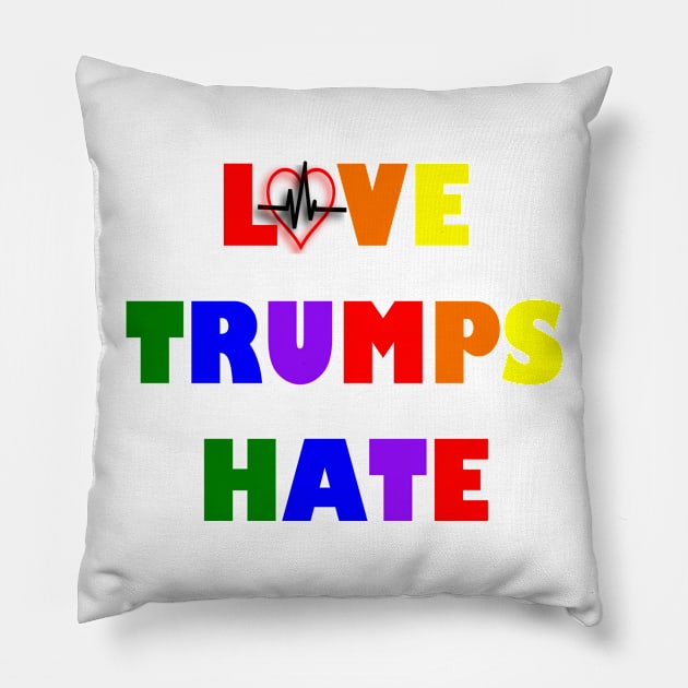 Love Trumps Hate Pulse Pillow by celtgirlz