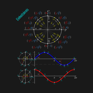 Unit Circle Trigonometry Pi for Nerdy Teacher Students Geek T-Shirt