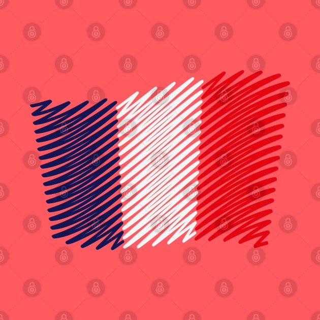 Flag Of France / Tricolour (Scribble) by MrFaulbaum