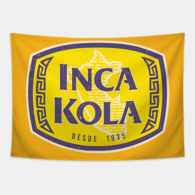 Inca Kola - logo - Est 1935 - Vintage design Tapestry by verde