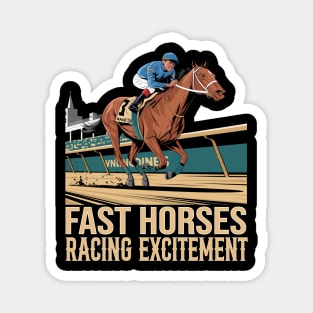 Fast Horses Derby horse race Magnet