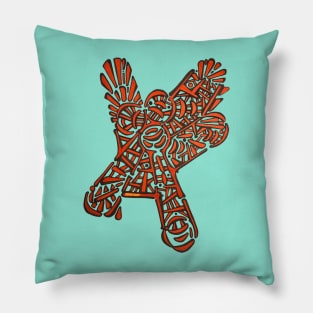 Abstract Bird Pillow