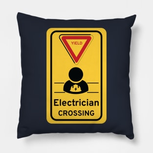 Electrician Crossing Pillow