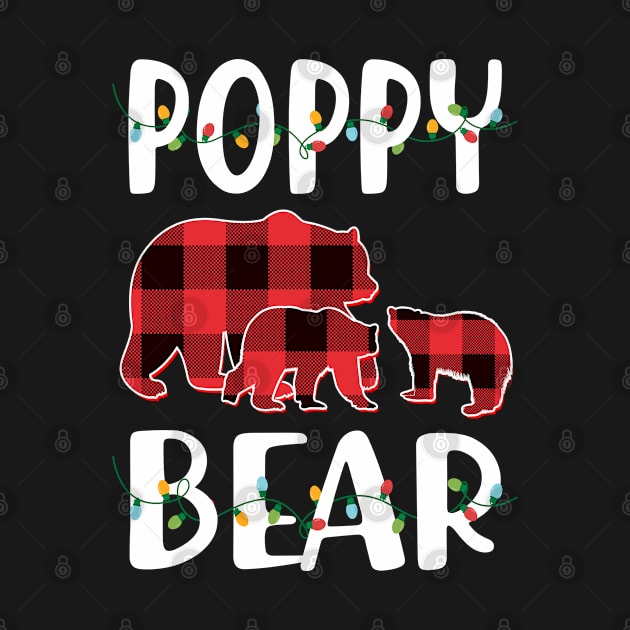 Poppy Bear Red Plaid Christmas Pajama Matching Family Gift by intelus
