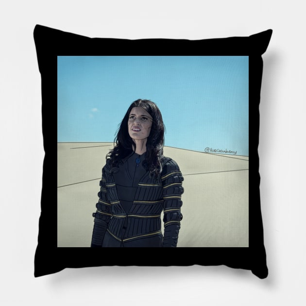 yennefer of vengerberg Pillow by Sue Cranberry