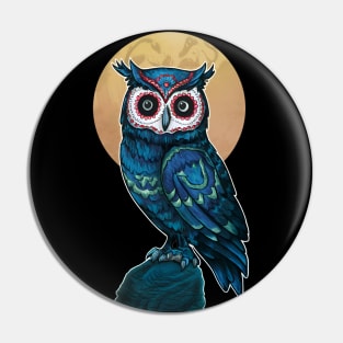 Day of the dead owl - dia de los muertos Pin