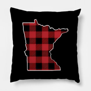 Minnesota Checkered Buffalo Plaid Pillow