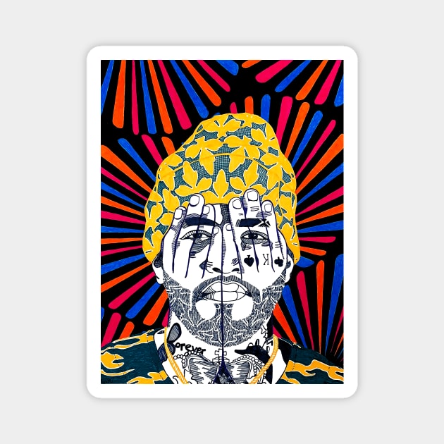 Joyner Lucas Magnet by mijumiART