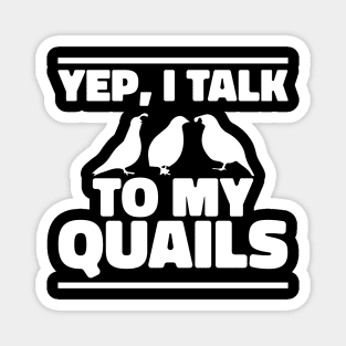 I talk to My Quails Funny Magnet