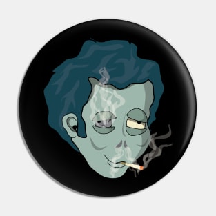 Smoking Zombie Pin