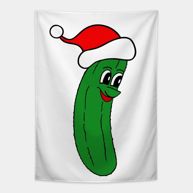 CHRISTMAS Party Dill Pickle - Funny Food Art Tapestry by SartorisArt1