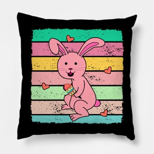 Easter Bunny Funny Rabbit Face Pillow