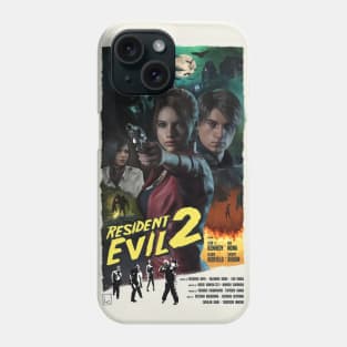 Resident Evil 2 Remake Poster | Movie Retro Style Art Phone Case